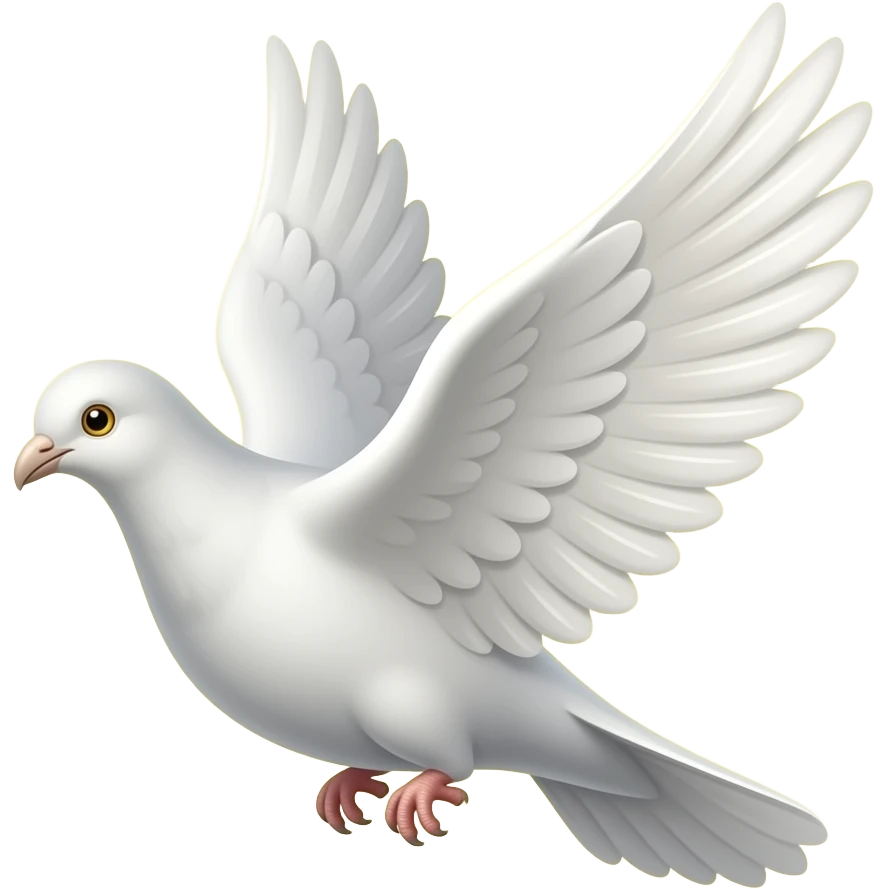 Anime spiritual golwing flying dove long big wing yellow eyes no legs yellow mist around and Holy spirit emoji