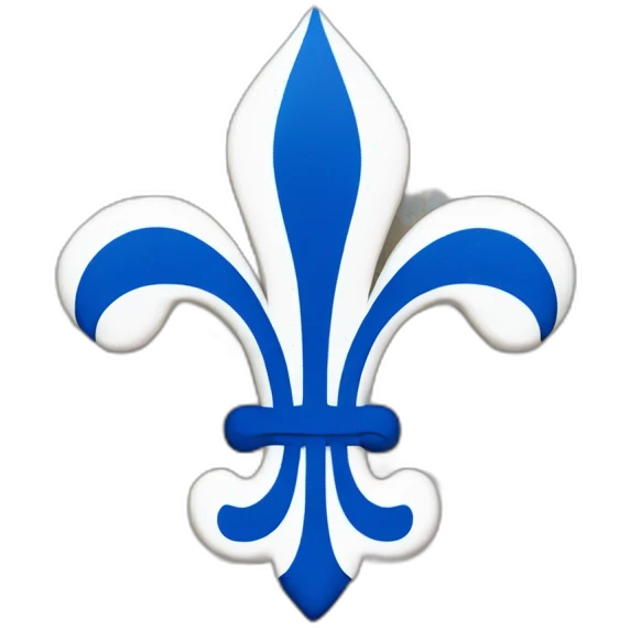 drapeau du quebec avec 4 fleurs de lis emoji
