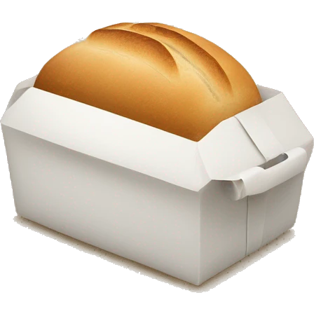 loaf of bread leaving trail of crumbs emoji