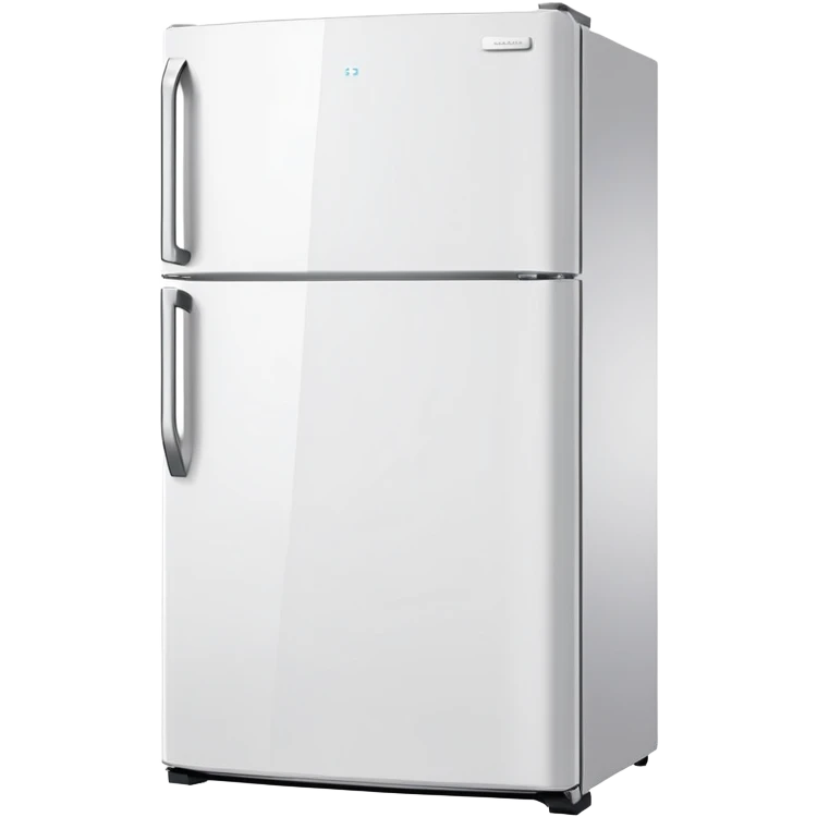 modern white fridge angled view emoji