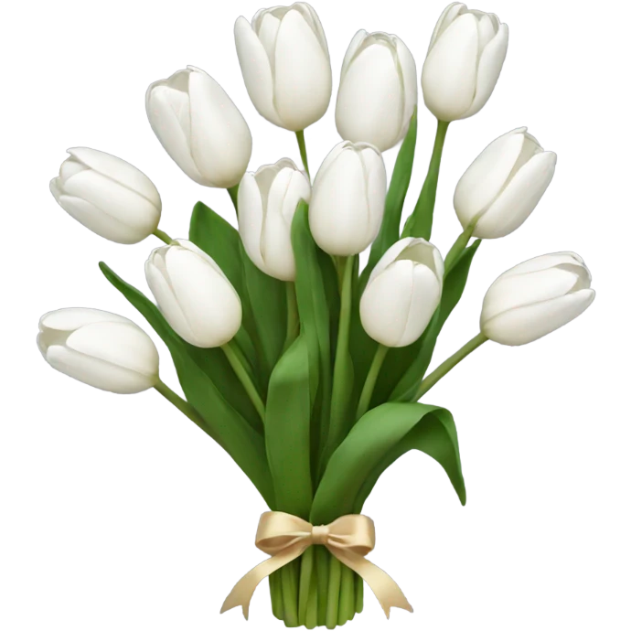white tulip bouquet  emoji