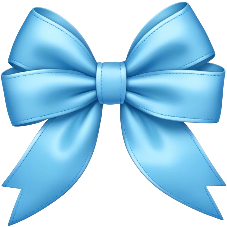 Baby blue bow emoji