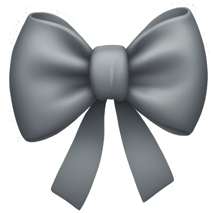 Grey bow emoji