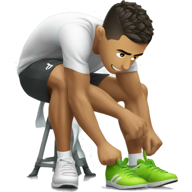 Ronaldo cleaning his shoes emoji