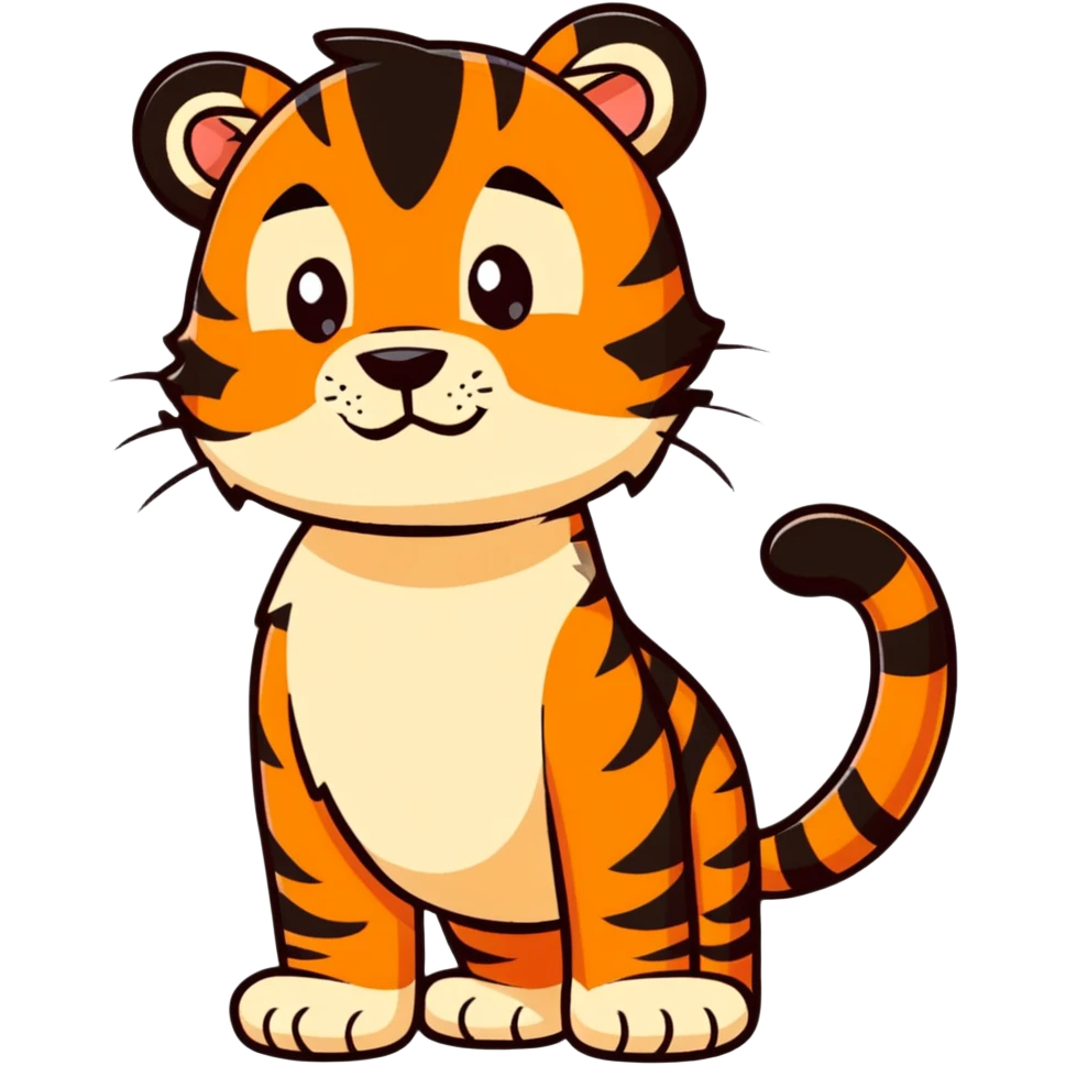 cute cartoon tiger emoji