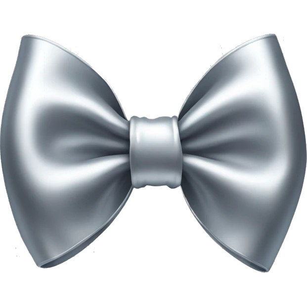Silver shiny bow emoji