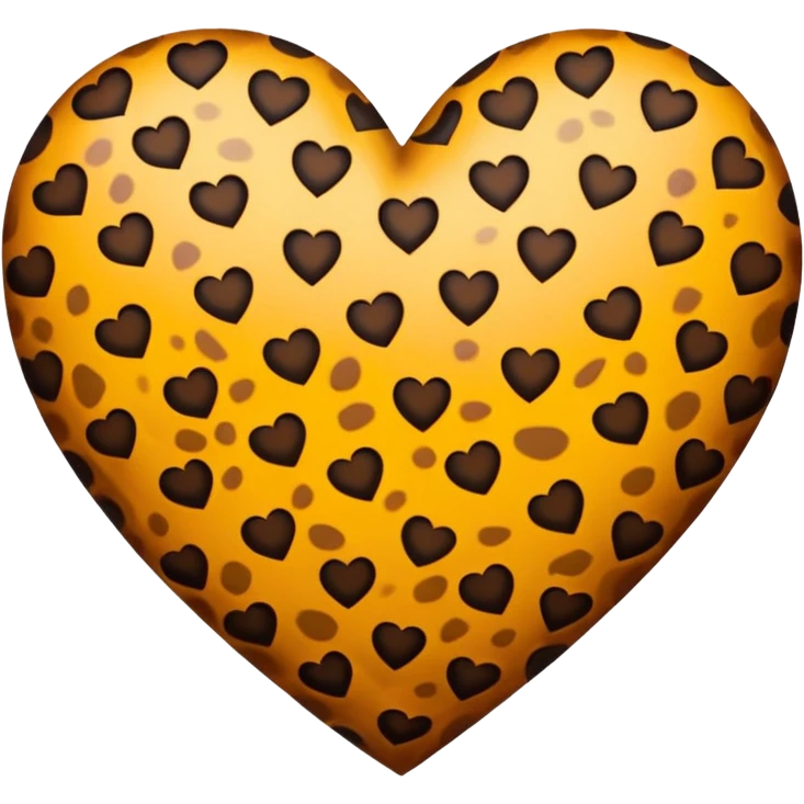 un cuore leopardato emoji