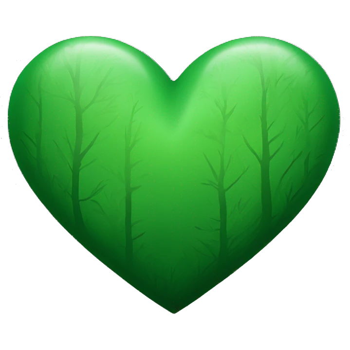 Forest green heart emoji