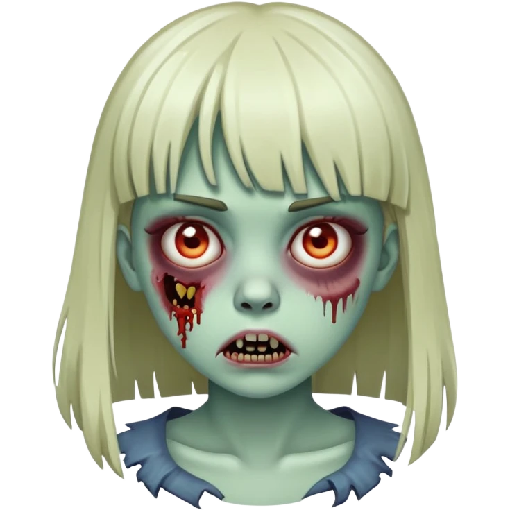 zombie girl with bangs emoji
