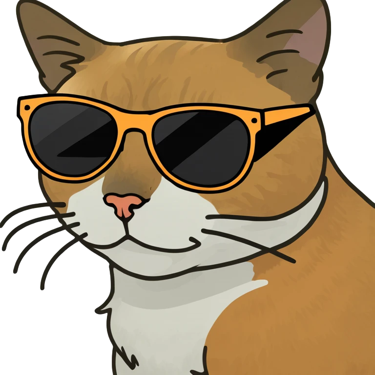 Cat with sunglasses emoji