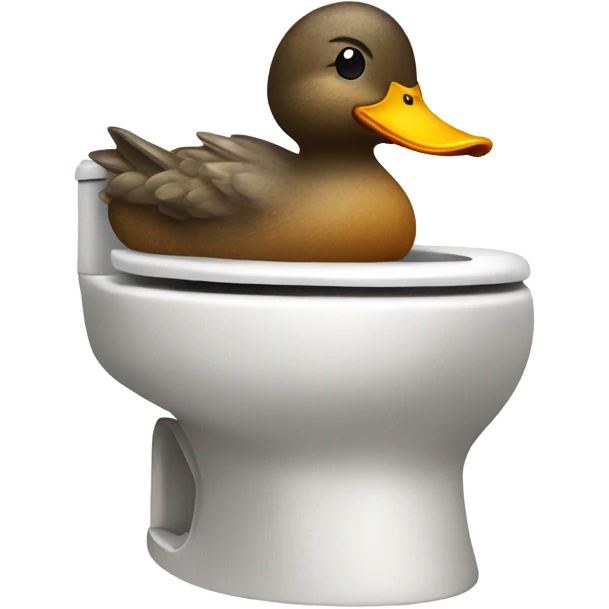 a duck pooping on a toilet  emoji
