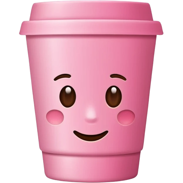 clean pink cup, no details. simple cup of coffee emoji