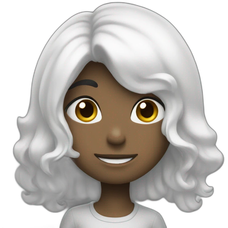 Coeur noir et blanc emoji