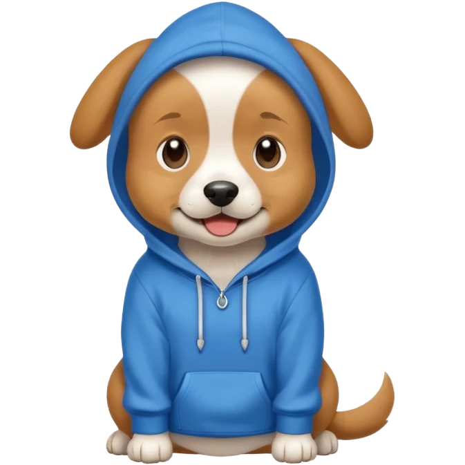Dog wearing a hoodie  emoji