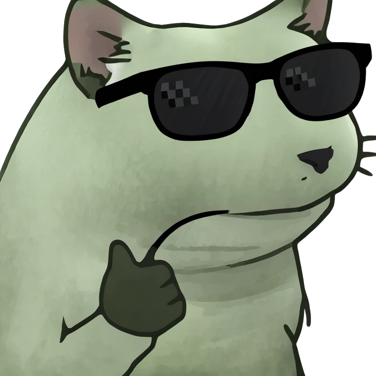 Cat with sunglasses emoji