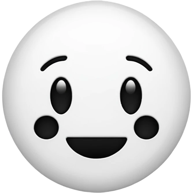 Black and white straight emoji emoji