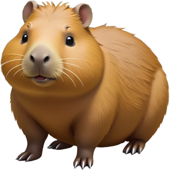 cinematic-capybara-realistic-full-body-on-all-fours-emoji,-plump-and-relaxed-body-soaking-in-the-warm-sun,-short-brown-fur-slightly-ruffled,-head-tilted-dramatically,-calm-expressive-eyes-exuding-serene-wisdom,-simplified-yet-realistic head tilted confidently staring at the camera in a comical way emoji