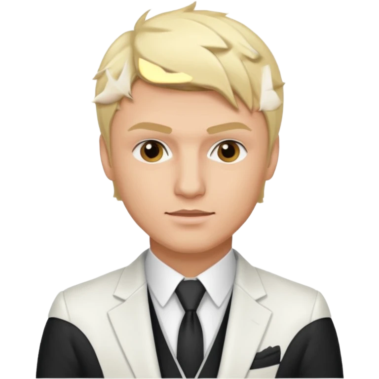 Nick Carter with white suit, blonde hair emoji