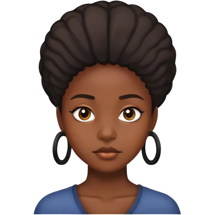Side eye mean black girl emoji