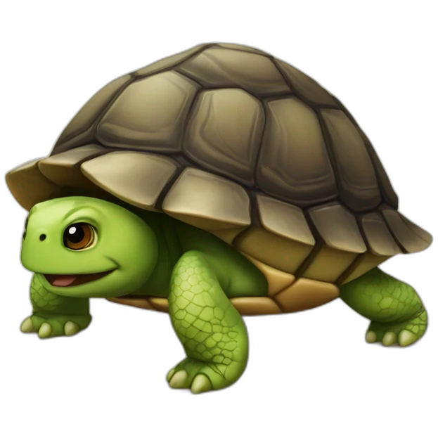 Chat sur une tortue emoji