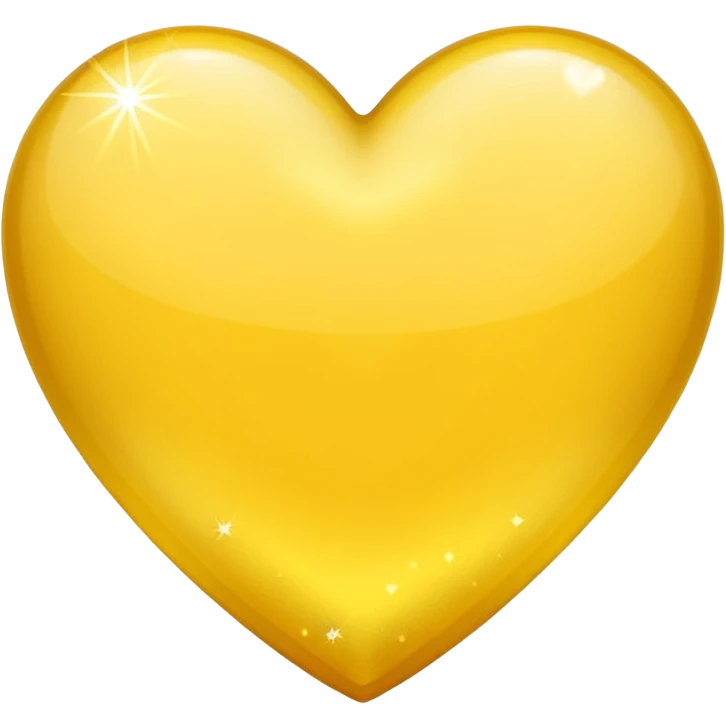 yellow heart with a golden sparkle gradient emoji