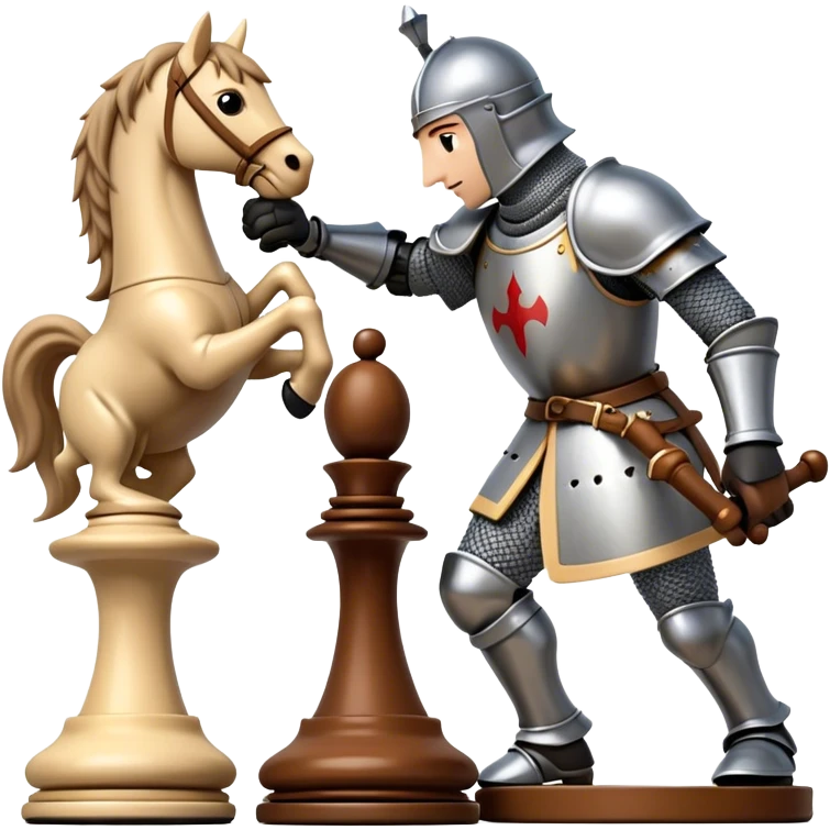 bold chess move with knight emoji