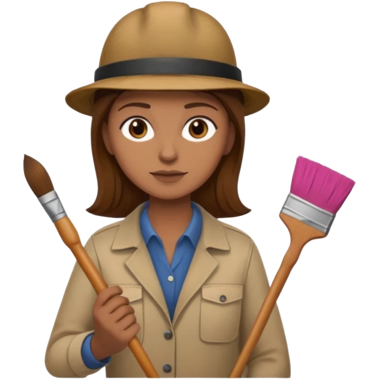 Archaeologist with brush emoji