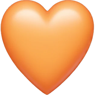 pastel orange heart emoji