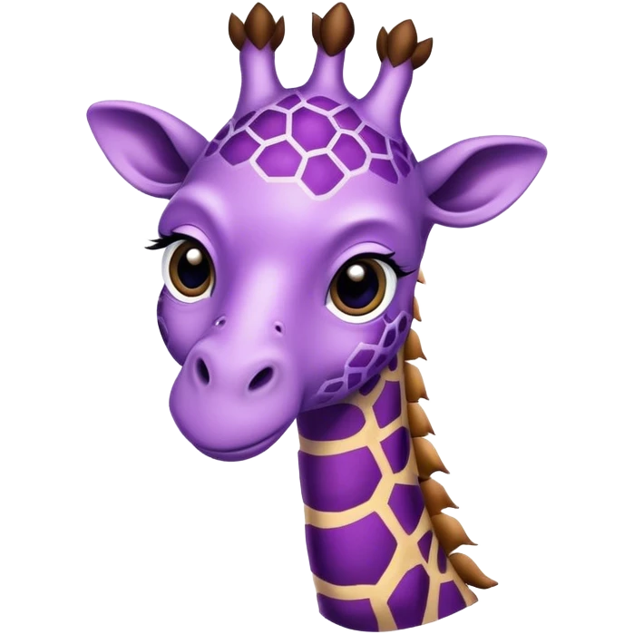Purple turtle giraffe emoji