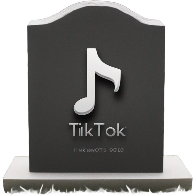 The TikTok logo on a tombstone  emoji