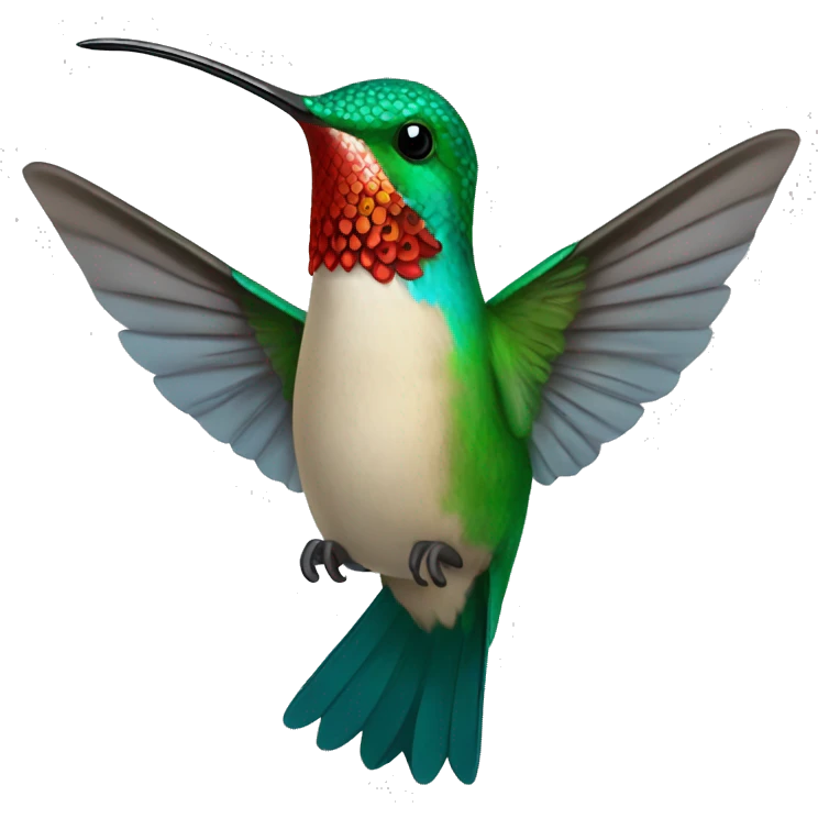 Hummingbird saying LOL emoji