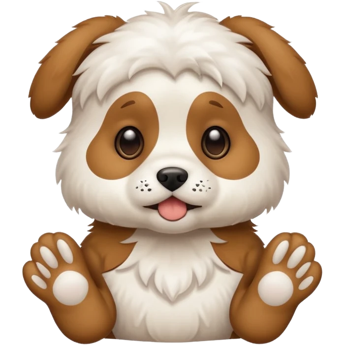 puppy with paws up in defeat emoji