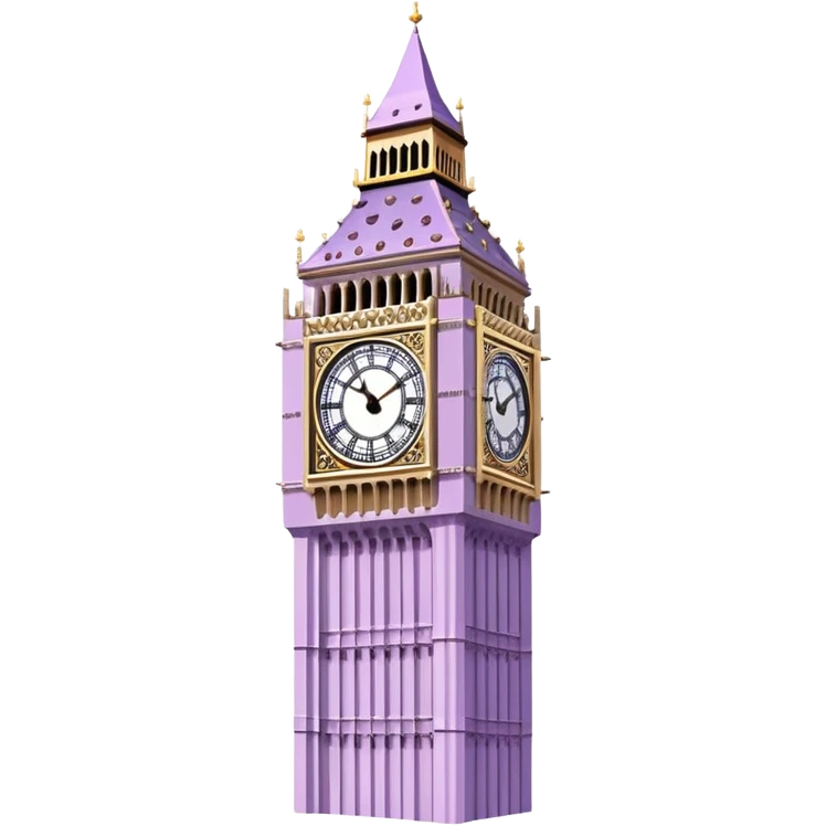 Pale purple Big ben emoji