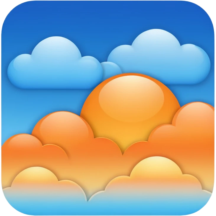 Orange and blue skies emoji