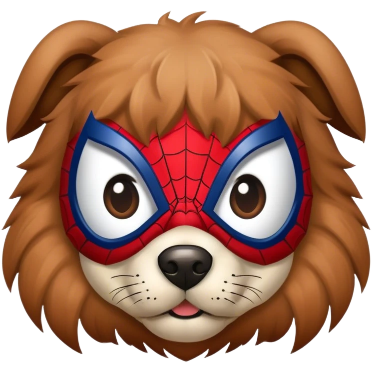 DOG in SPIDER MAN mask emoji