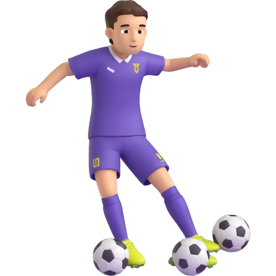 A soccer player emoji