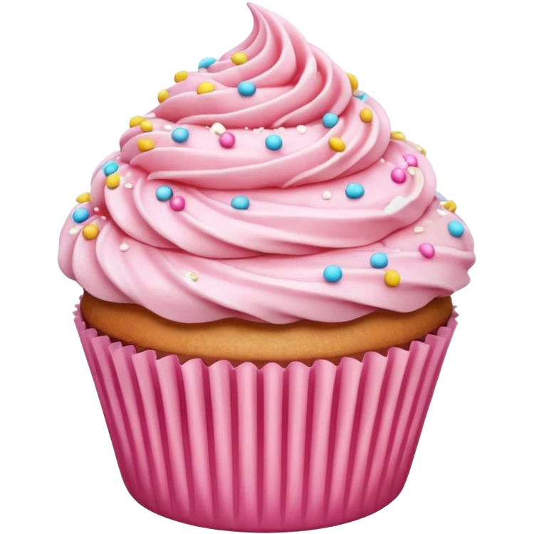 Cupcake with pink icing emoji
