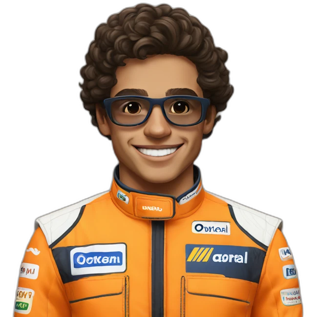 Lando Norris in McLaren overalls  emoji