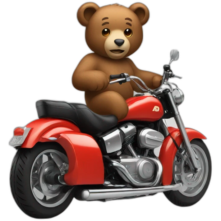 A Bear on motor emoji