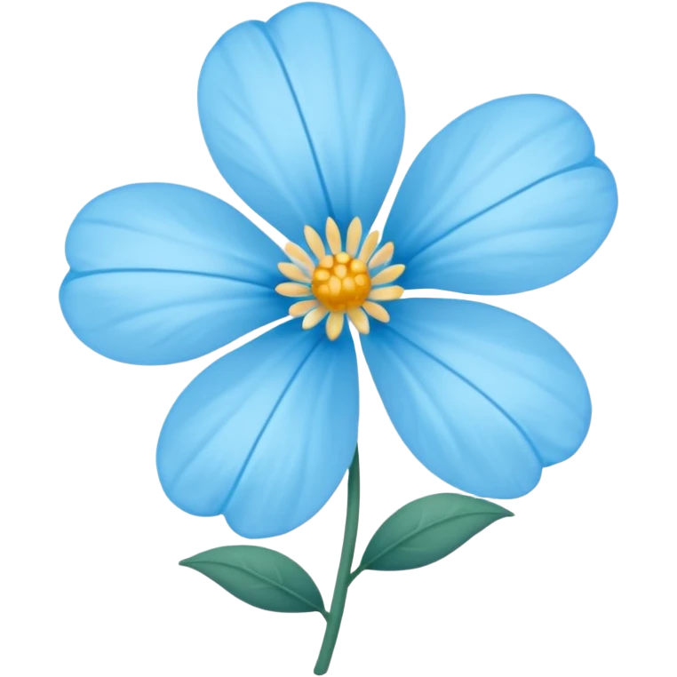 Flor del pensamiento celeste emoji