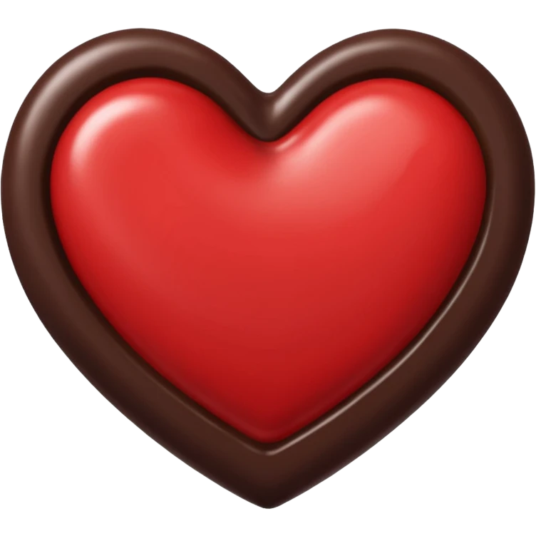 Red Heart dipped in chocolate  emoji