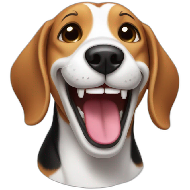 beagle laughing emoji