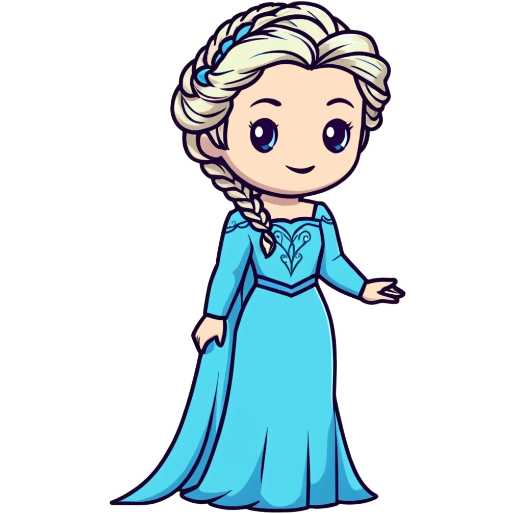 Elsa from Frozen Disney princess emoji