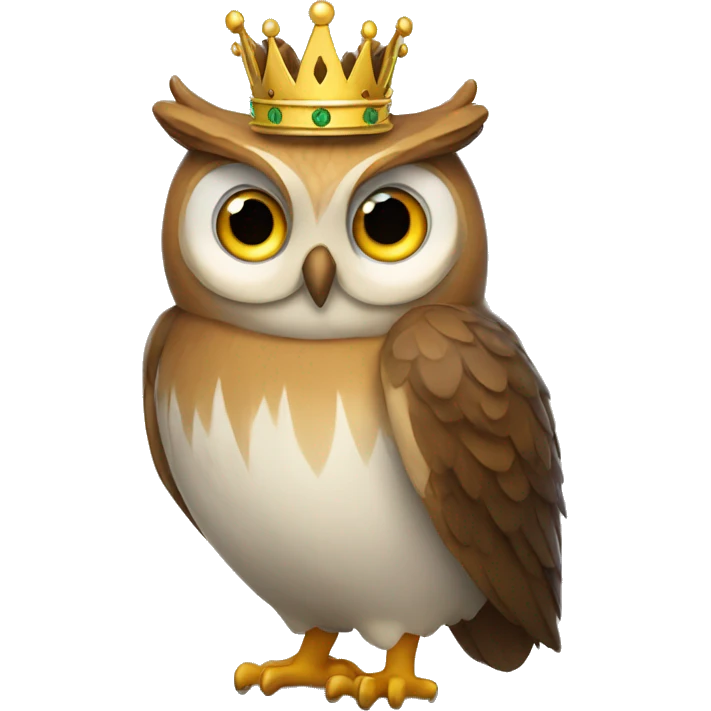 owl with crown emoji