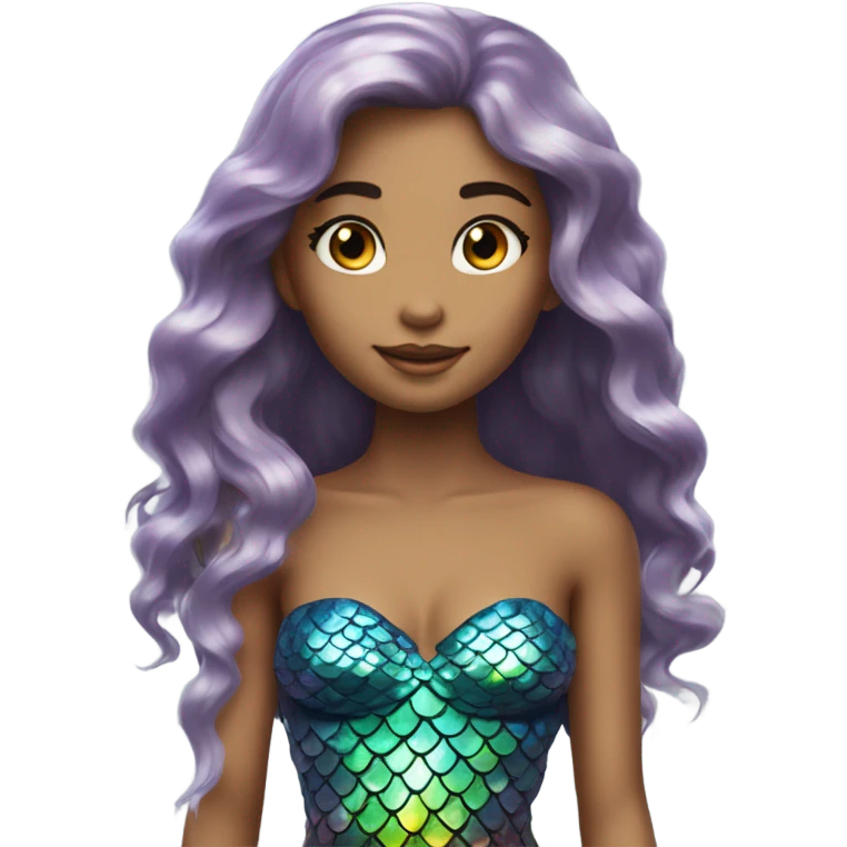 mermaid, model, magical, iridescent, mystical, shiny, holographic, highlights, scales  emoji
