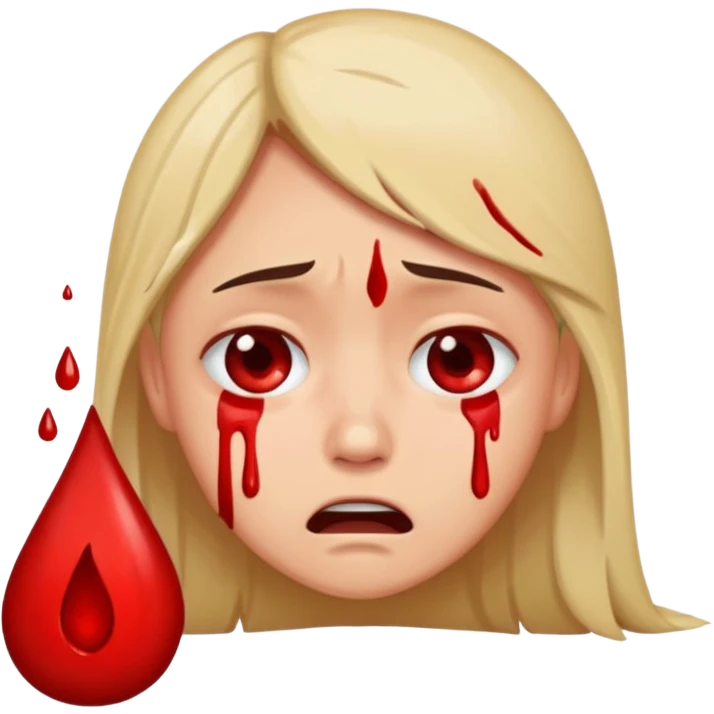 Crying blood emoji