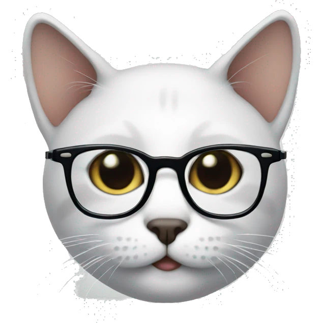 Cat with glasses emoji