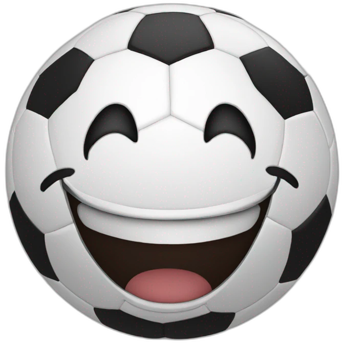 Soccerball smile emoji