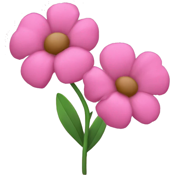 Pink flowers  emoji