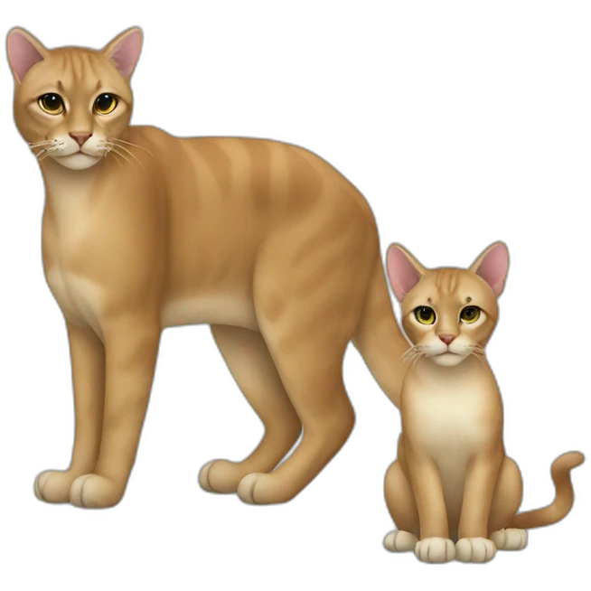 cat and puma emoji
